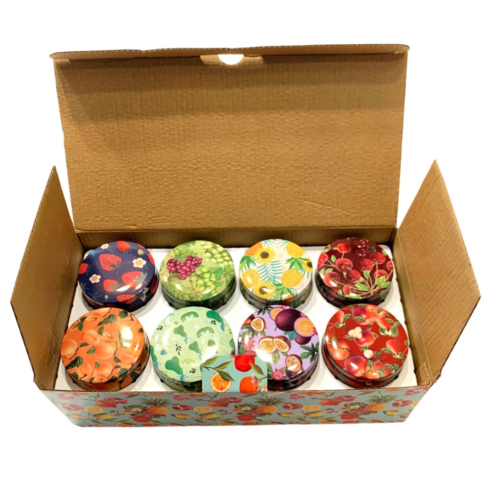 Set of 16 Small Fruit Scented Candles Soy Wax Aromatherapy Candles 2.5oz NEW